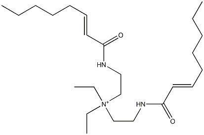 N,N-Diethyl-2-(2-octenoylamino)-N-[2-(2-octenoylamino)ethyl]ethanaminium Struktur