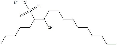 7-Hydroxyheptadecane-6-sulfonic acid potassium salt Struktur