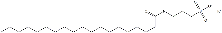 3-[N-(1-Oxononadecyl)-N-methylamino]-1-propanesulfonic acid potassium salt Struktur