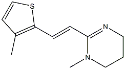 1-Methyl-2-[2-(3-methyl-2-thienyl)vinyl]-1,4,5,6-tetrahydropyrimidine Struktur