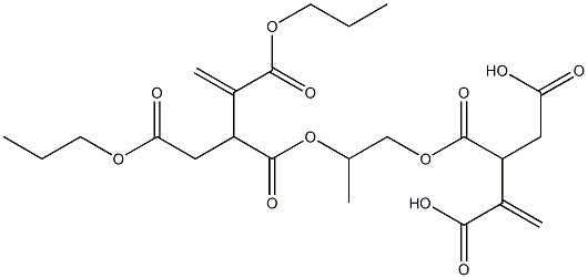 3,3'-[1-Methylethylenebis(oxycarbonyl)]bis(1-butene-2,4-dicarboxylic acid dipropyl) ester Struktur