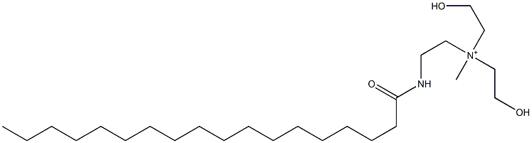 N,N-Bis(2-hydroxyethyl)-N-methyl-2-[(1-oxooctadecyl)amino]ethanaminium Struktur