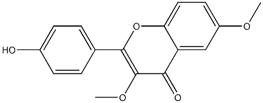 2-(4-Hydroxyphenyl)-3,6-dimethoxy-4H-1-benzopyran-4-one Struktur