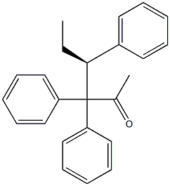 [S,(+)]-3,3,4-Triphenyl-2-hexanone Struktur