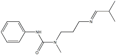 N-Methyl-N-[3-(2-methylpropylidene)aminopropyl]-N'-phenylurea Struktur