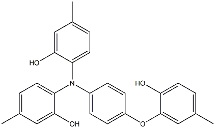 N,N-Bis(2-hydroxy-4-methylphenyl)-4-(2-hydroxy-5-methylphenoxy)benzenamine Struktur