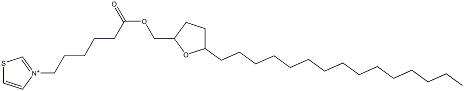 3-[6-[[Tetrahydro-5-pentadecylfuran]-2-ylmethoxy]-6-oxohexyl]thiazolium Struktur