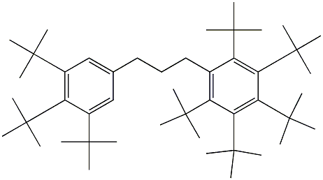 1-(Penta-tert-butylphenyl)-3-(3,4,5-tri-tert-butylphenyl)propane Struktur