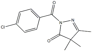 1-(4-Chlorobenzoyl)-3,4,4-trimethyl-4,5-dihydro-1H-pyrazol-5-one Struktur