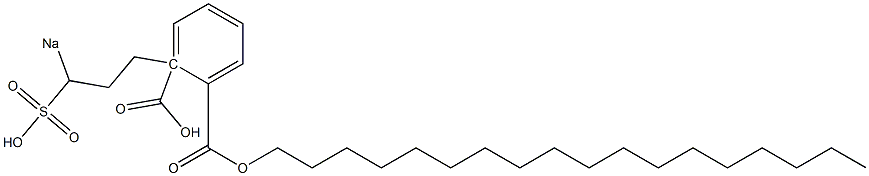 Phthalic acid 1-octadecyl 2-(3-sodiosulfopropyl) ester Struktur