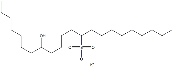 15-Hydroxydocosane-10-sulfonic acid potassium salt Struktur