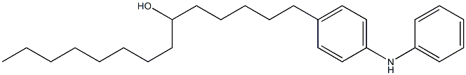 4-(6-Hydroxytetradecyl)phenylphenylamine Struktur