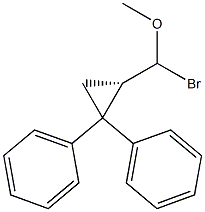 [1S,(+)]-1-Bromo-1-methoxymethyl-2,2-diphenylcyclopropane Struktur