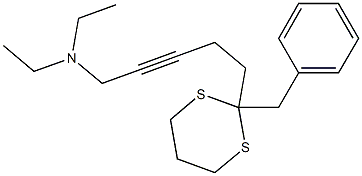 5-(2-Benzyl-1,3-dithian-2-yl)-N,N-diethyl-2-pentyn-1-amine Struktur