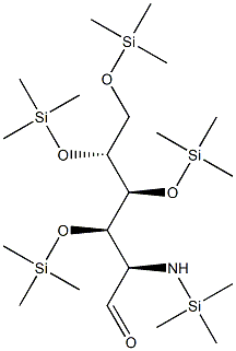 3-O,4-O,5-O,6-O-Tetrakis(trimethylsilyl)-2-(trimethylsilylamino)-2-deoxy-D-glucose Struktur