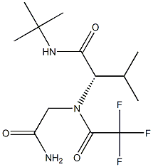 N-[(1S)-1-(tert-Butylcarbamoyl)isobutyl]-N-(trifluoroacetyl)glycinamide Struktur