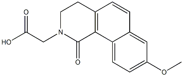 1,2,3,4-Tetrahydro-8-methoxy-1-oxobenz[h]isoquinoline-2-acetic acid Struktur