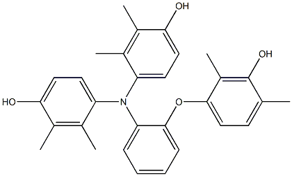 N,N-Bis(4-hydroxy-2,3-dimethylphenyl)-2-(3-hydroxy-2,4-dimethylphenoxy)benzenamine Struktur