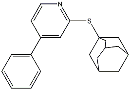 2-[(Adamantan-1-yl)thio]-4-phenylpyridine Struktur