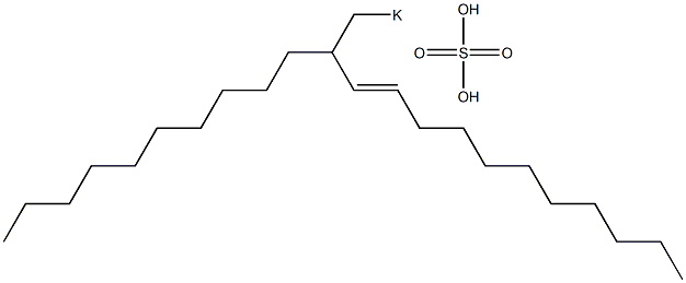 Sulfuric acid 2-decyl-3-tridecenyl=potassium ester salt Struktur