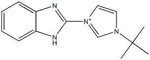 1-tert-Butyl-3-(1H-benzimidazol-2-yl)-1H-imidazol-3-ium Struktur