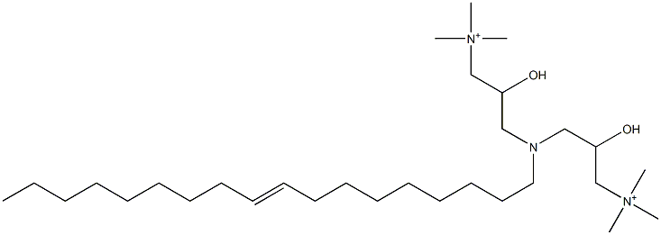 3,3'-(9-Octadecenylimino)bis(2-hydroxy-N,N,N-trimethyl-1-propanaminium) Struktur