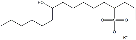 10-Hydroxyhexadecane-4-sulfonic acid potassium salt Struktur