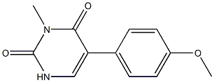 3-Methyl-5-(4-methoxyphenyl)uracil Struktur