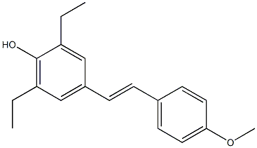 4-[(E)-2-(4-Methoxyphenyl)ethenyl]-2,6-diethylphenol Struktur