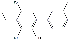 3-Ethyl-6-(3-ethylphenyl)benzene-1,2,4-triol Struktur