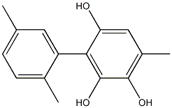 3-(2,5-Dimethylphenyl)-6-methylbenzene-1,2,4-triol Struktur