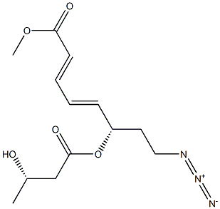 (2E,4E,6S)-8-Azido-6-[[(3S)-3-hydroxybutyryl]oxy]-2,4-octadienoic acid methyl ester Struktur