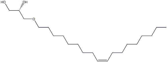 [S,(-)]-3-O-[(Z)-9-Octadecenyl]-D-glycerol Struktur