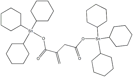 2-Propene-1,2-dicarboxylic acid bis(tricyclohexylstannyl) ester Struktur