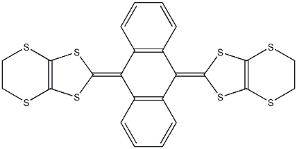 9,10-Bis[(5,6-dihydro-1,3-dithiolo[4,5-b][1,4]dithiin)-2-ylidene]-9,10-dihydroanthracene Struktur