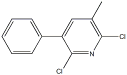 2,6-Dichloro-3-phenyl-5-methylpyridine Struktur