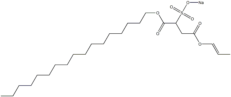 2-(Sodiosulfo)succinic acid 1-heptadecyl 4-(1-propenyl) ester Struktur