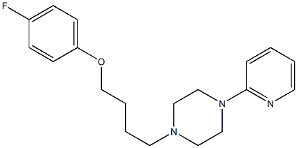 1-[4-(4-Fluorophenoxy)butyl]-4-(2-pyridinyl)piperazine Struktur