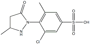 3-Chloro-5-methyl-4-(3-methyl-5-oxo-1-pyrazolidinyl)benzenesulfonic acid Struktur