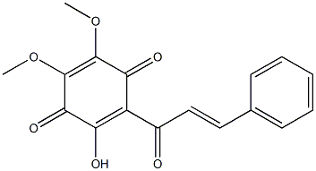 5,6-Dimethoxy-3-hydroxy-2-[(E)-1-oxo-3-phenyl-2-propenyl]-1,4-benzoquinone Struktur