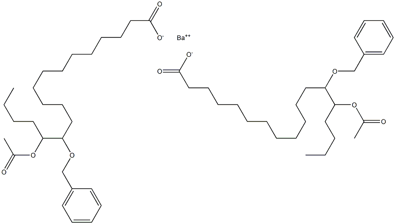 Bis(13-benzyloxy-14-acetyloxystearic acid)barium salt Struktur