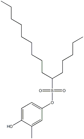 6-Pentadecanesulfonic acid 4-hydroxy-3-methylphenyl ester Struktur