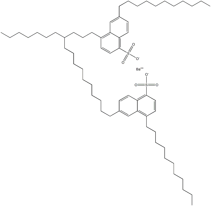 Bis(4,6-diundecyl-1-naphthalenesulfonic acid)barium salt Struktur