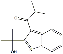 3-Isobutyryl-2-(1-hydroxy-1-methylethyl)pyrazolo[1,5-a]pyridine Struktur