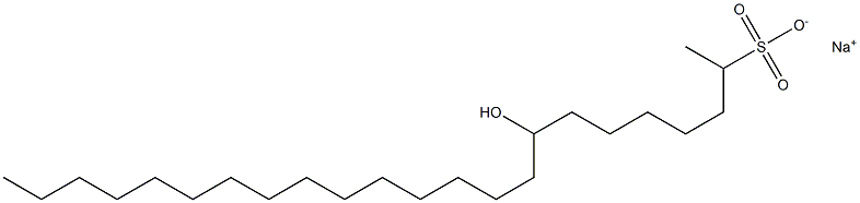 8-Hydroxytricosane-2-sulfonic acid sodium salt Struktur