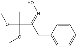 1-Phenyl-3,3-dimethoxy-2-(hydroxyimino)butane Struktur