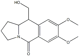 7,8-Dimethoxy-10-(hydroxymethyl)-1,2,3,10a-tetrahydropyrrolo[1,2-b]isoquinolin-5(10H)-one Struktur