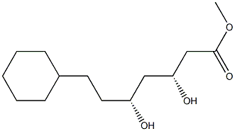 (3R,5R)-3,5-Dihydroxy-7-cyclohexylheptanoic acid methyl ester Struktur