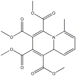 6-Methyl-9aH-quinolizine-1,2,3,4-tetracarboxylic acid tetramethyl ester Struktur