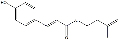 (E)-3-(4-Hydroxyphenyl)propenoic acid 3-methyl-3-butenyl ester Struktur